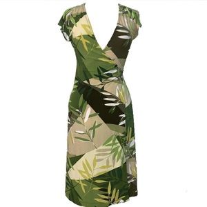 BCBGMAXAZRIA wrap dress w/flutter sleeves